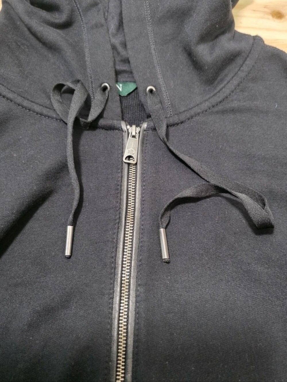 Lauren Ralph Lauren Black Full Zip Hoodie Sweatshirt Size L - Picture 3 of 10